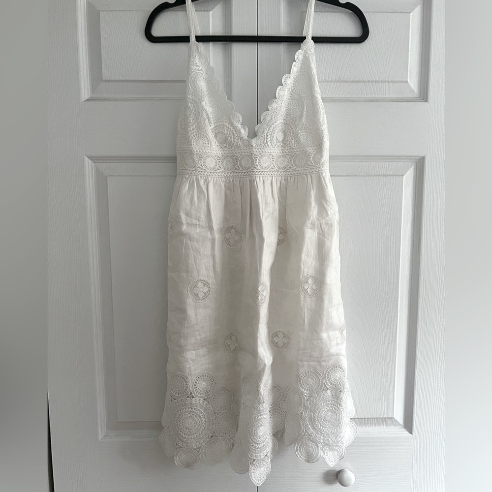 CALYPSO ST BARTH Naniva Linen Dress in Ivory Size XS